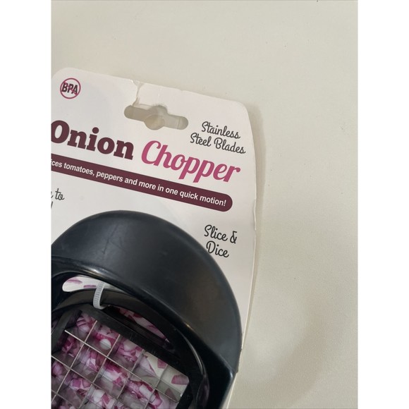 Onion Chopper Dicer One Size BLACK Stainless Steel Blades. NEW! - Picture 3 of 5